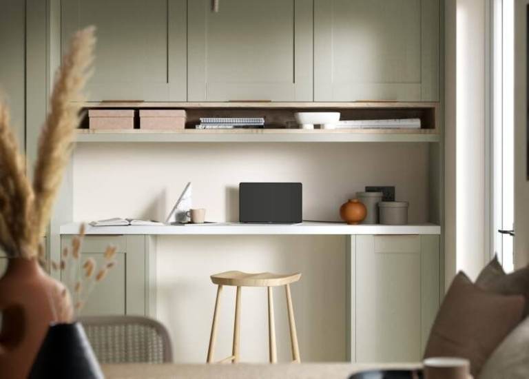 Sage Green Shaker Style Kitchen Cabinets DOORS and FRONTALS only. Made by Wren Kitchens.