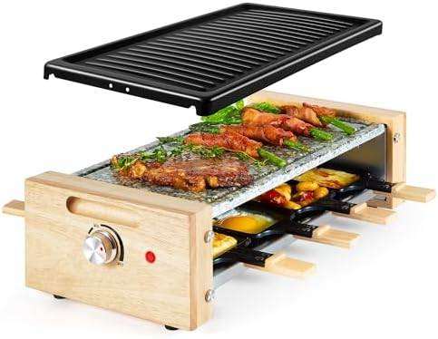 Von Chef 8 Person Raclette Grill & Stone