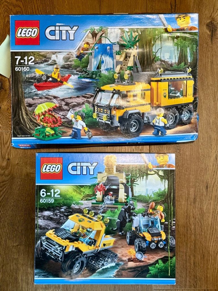 🌴 LEGO City Jungle Sets – 60159 & 60160 – Boxed