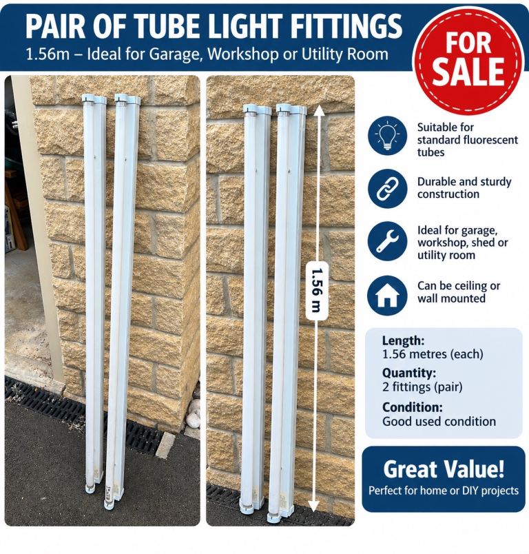 Pair of Fluorescent Lights 156 cm 