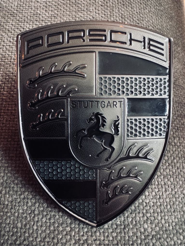New, unused and Genuine Porsche Turbonite Bonnet badge.