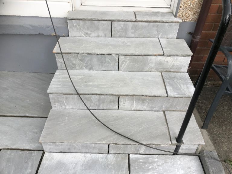 Garden patio and new stairs