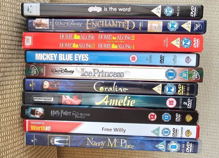 10 Collectable DVDs. Small Bundle.  