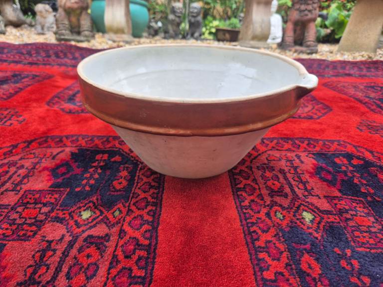 A Vintage French / Stoneware Mixing Bowl