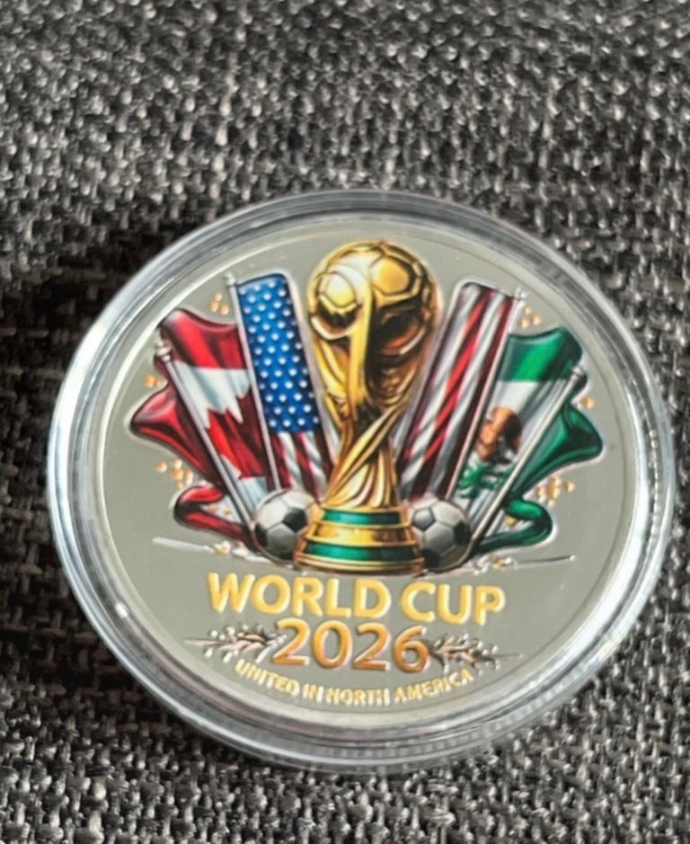 Collectable Gold Coloured Football World Cup Coin