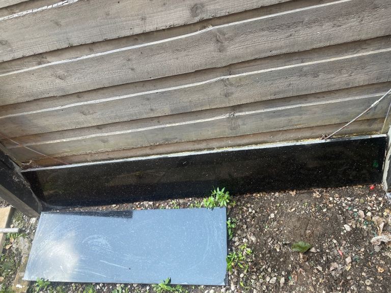 Black granite work top off cuts 