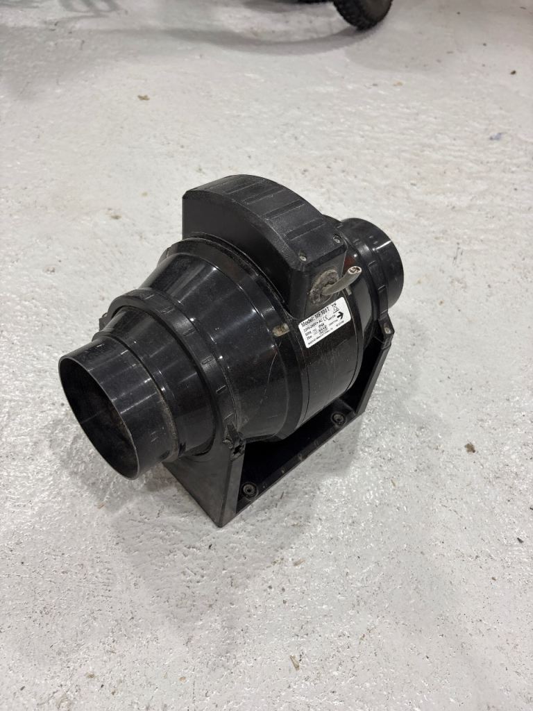 Black In-Line Duct Fan 4” - model MF100T