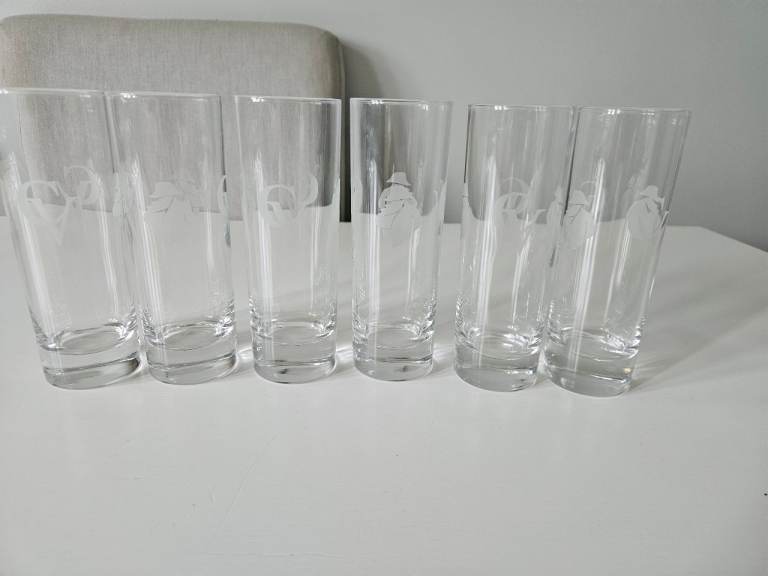 Set of 6 Courvoisier Brandy tumbler glasses