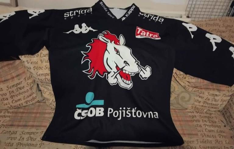Men's Large Kappa Black Ice Hockey Jersey