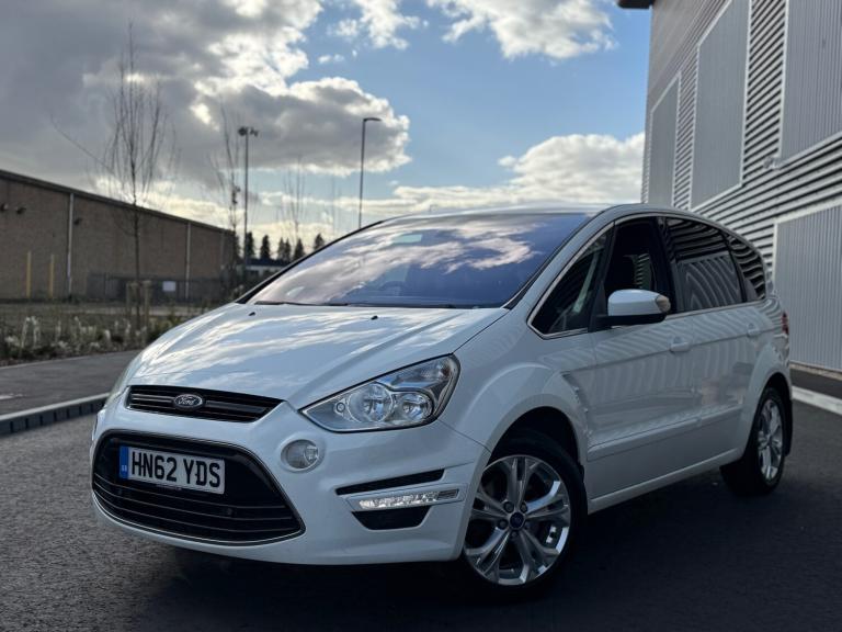 2012 FORD S-MAX 2.0 TDCi 140 Titanium 5dr ++ WHITE ++ FULL HISTORY ++ 2 KEYS