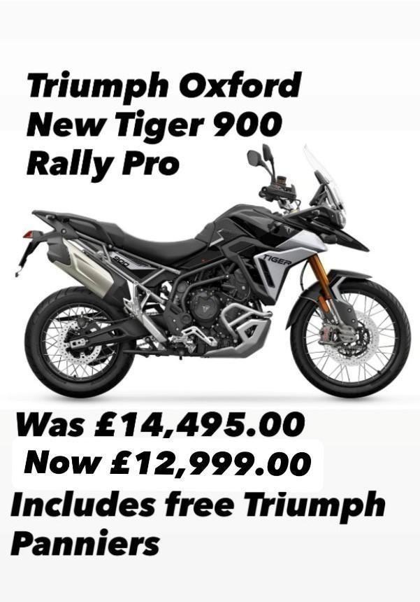 NEW UN-REGISTRED Triumph Tiger 900 Rally Pro  - 12,999.00 with Panniers 