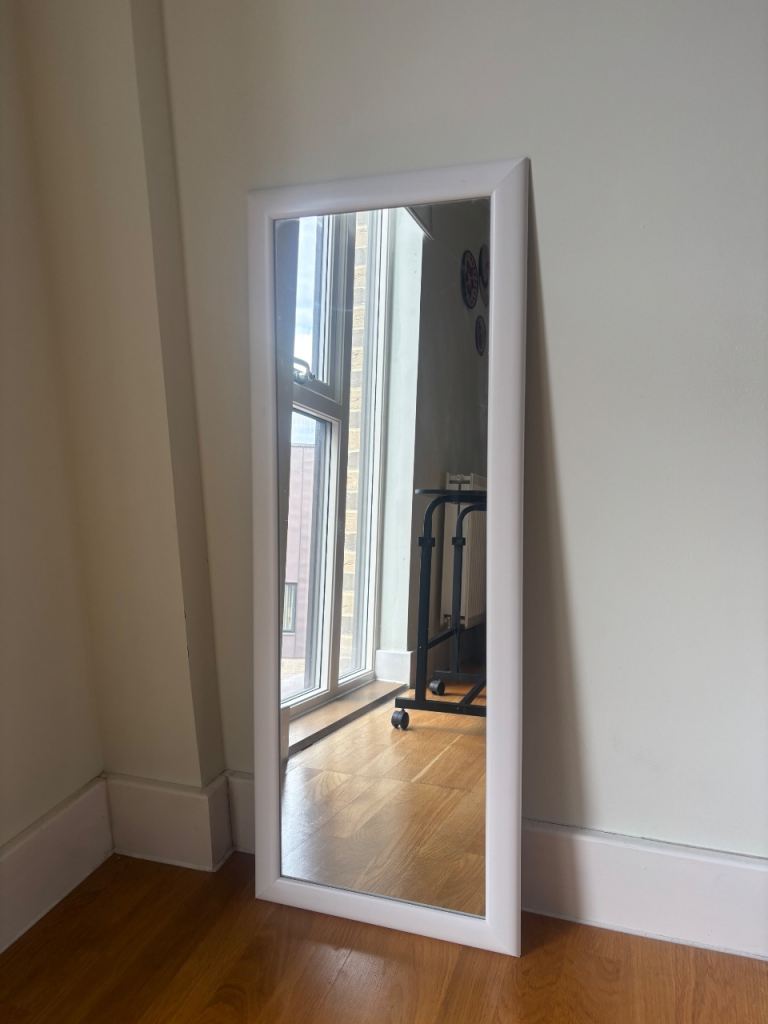 White Framed Full Length Mirror 