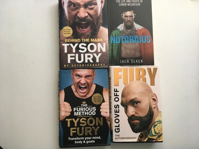 Tyson fury books and notorious Mc Gregor