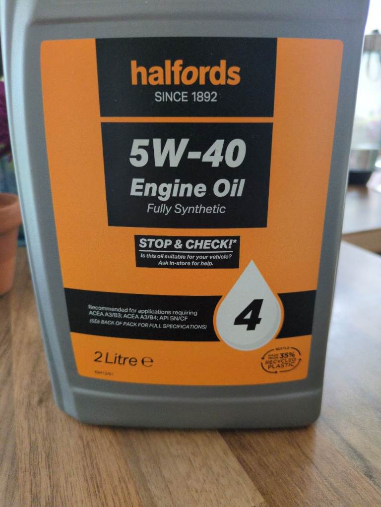 Halfords 5w-40 synthetic engine oil