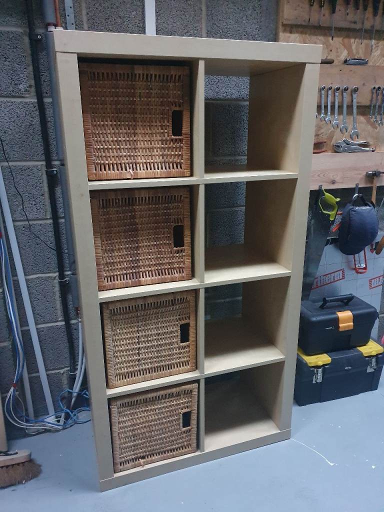 Ikea KALLAX shelf with baskets