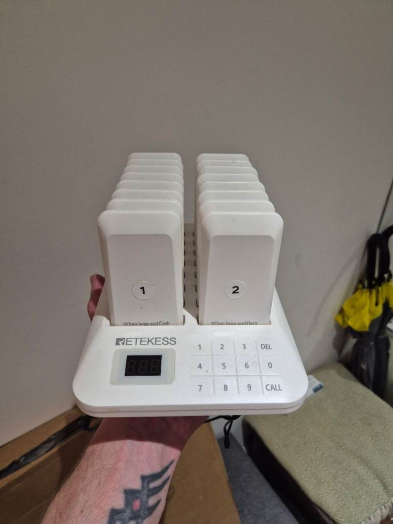 RESTAURANT BUZZER SYSTEM - WHITE