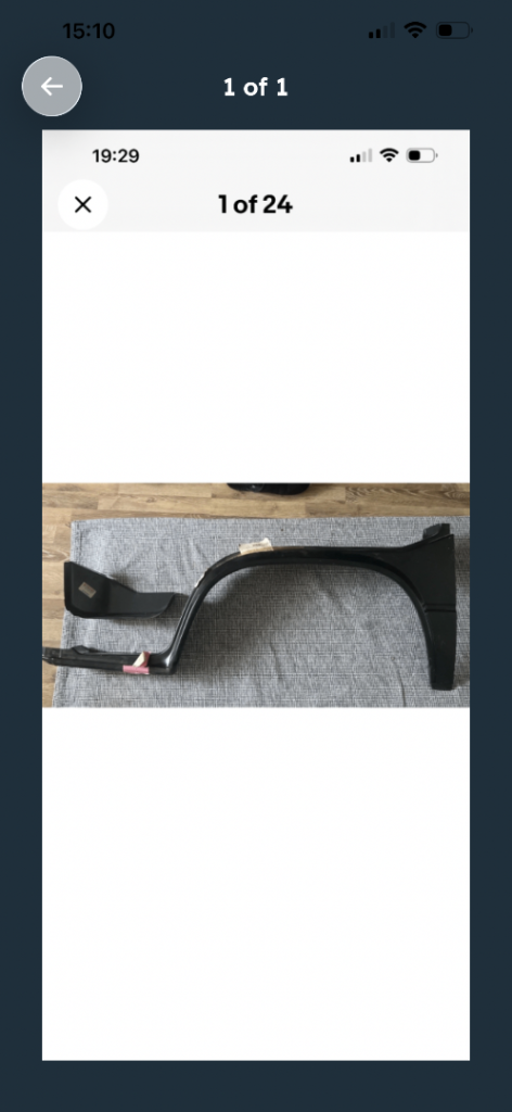 Vw t25 front wheel arch panel and inner step