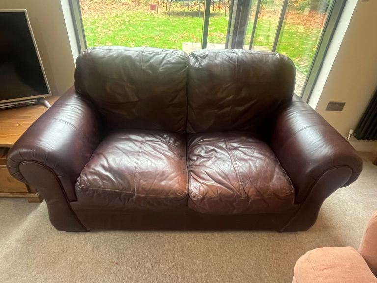 Leather sofa 2 piece set