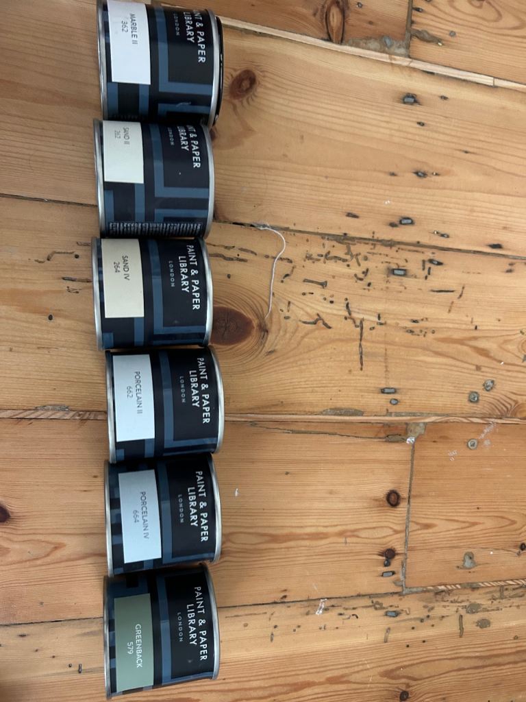 Assorted paper & library sample tester pots - some unused 