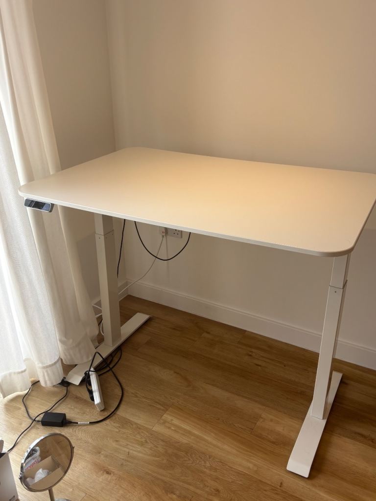 White Electric Standing Desk - As Good As New