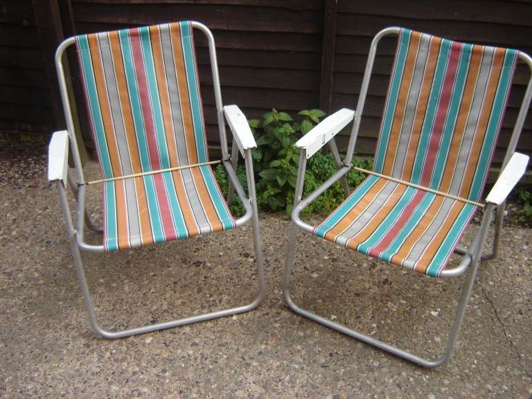 2 x garden chairs  1960' period