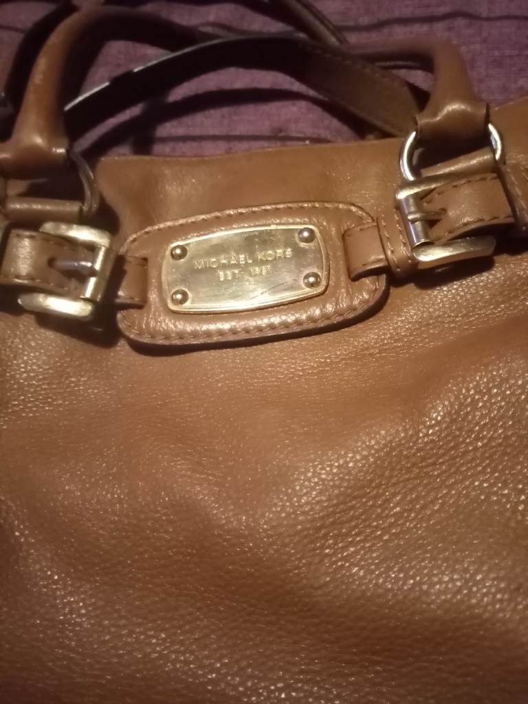 Michael kors brown leather handbag