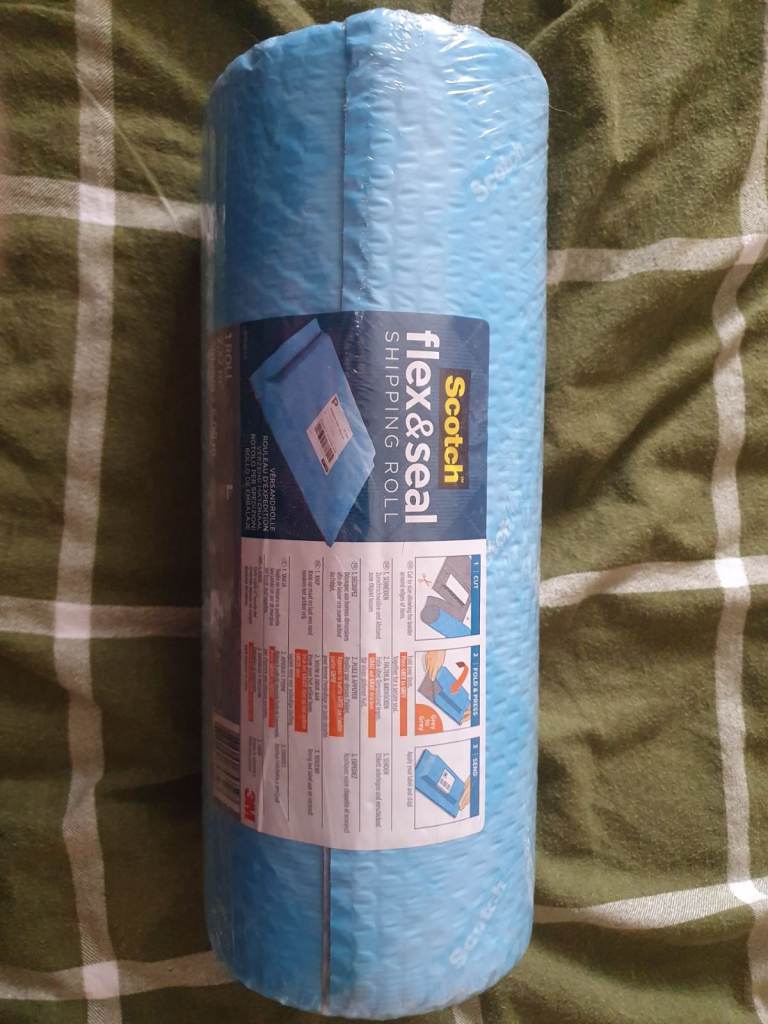 6 x Scotch Flex & Seal Shipping Bubble Wrap Roll Self Adhesive 38cm x 6m