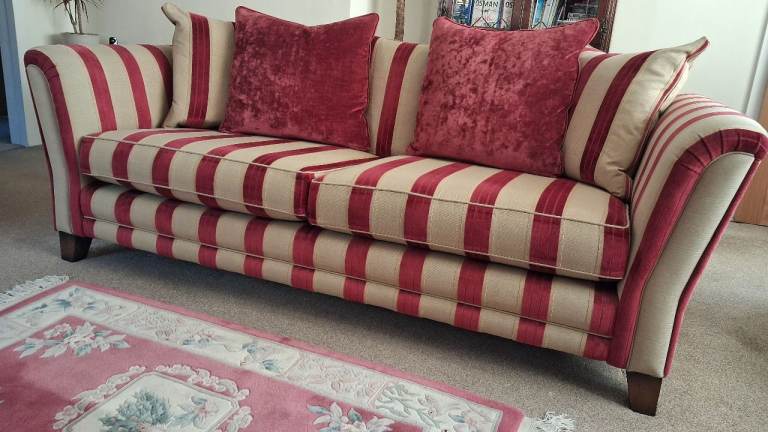 LARGE 3 SEATER SOFA AND ARMCHAIR.