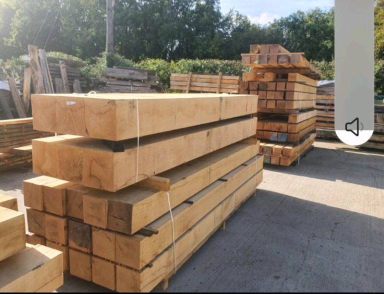 Solid Oak Beams Posts 8x8 3m QP1 Structural Grade Excellent Quality