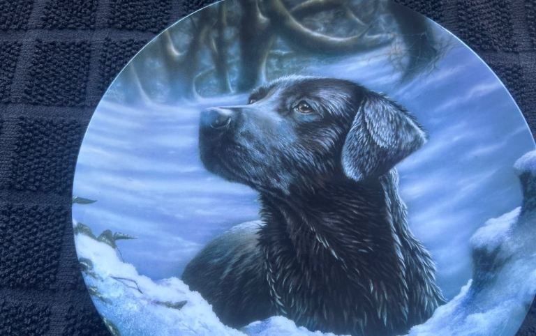 Wedgwood "Broken Silence" Black Labrador Collector Plate