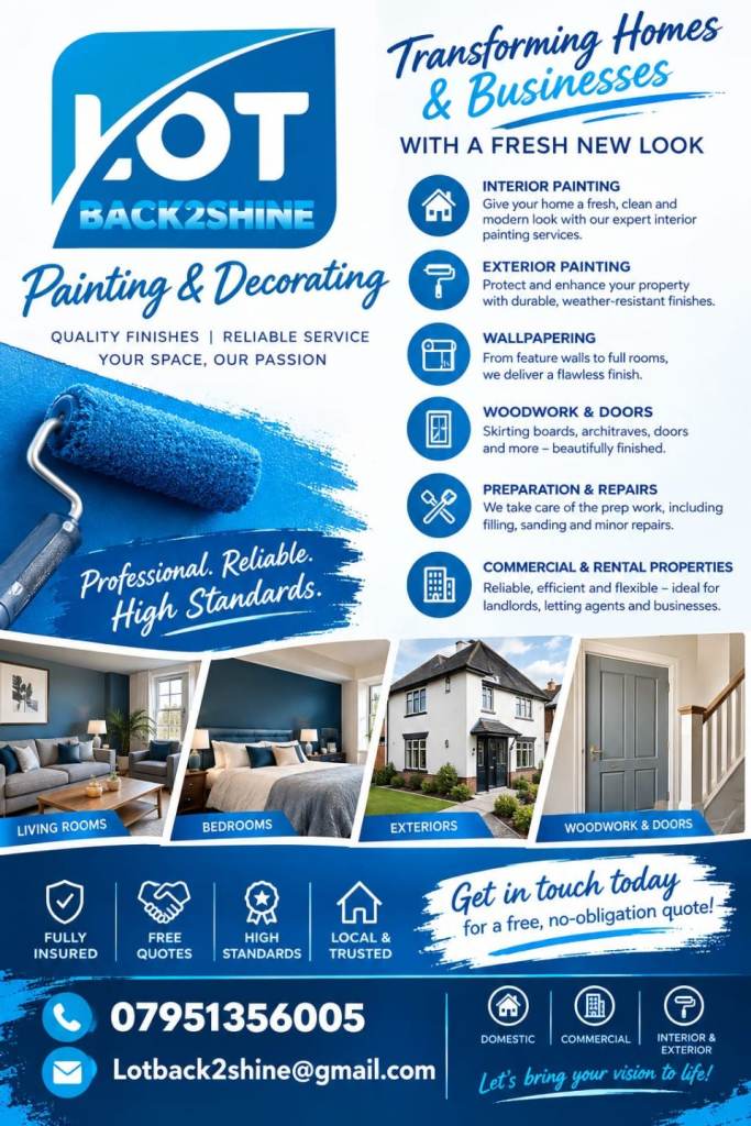 Painting and decorating,painter, garden maintenance, grass cutting