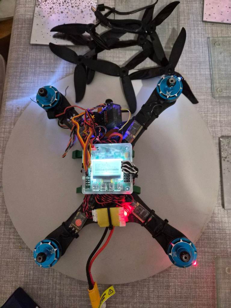 DIY FPV Drone with Display Screen and Extra Propellers