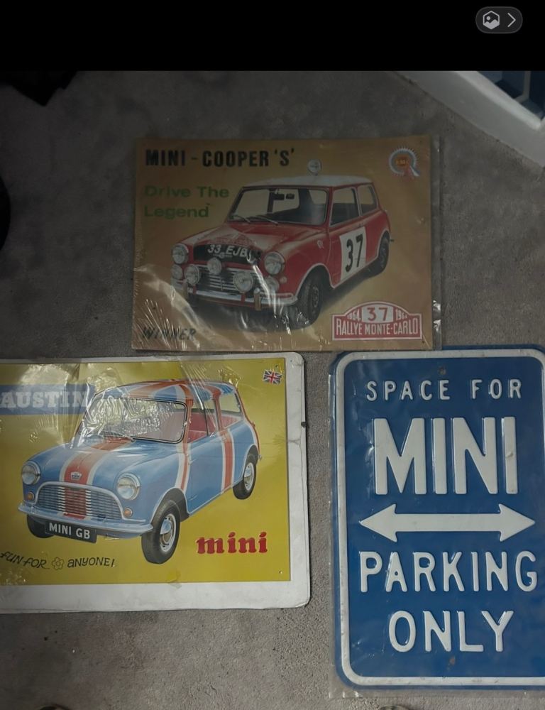 Mini Cooper metal signs