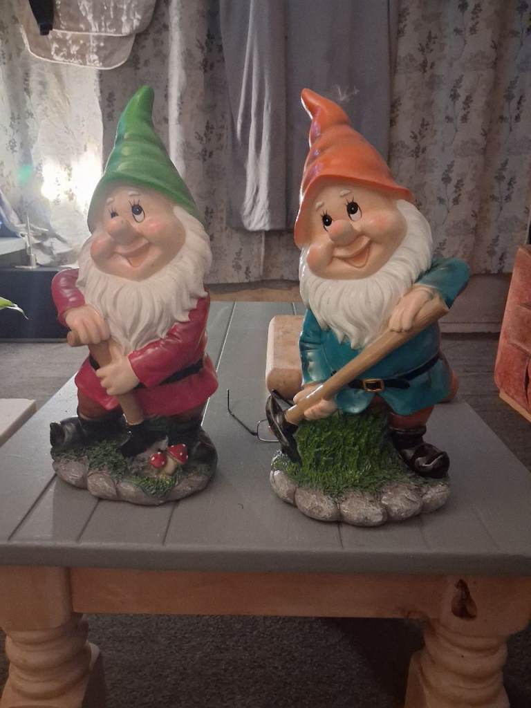 Pair of Garden Gnomes - Good Condition