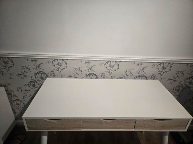 White Desk with 3 Drawers – Good Condition | in Milton Keynes ...