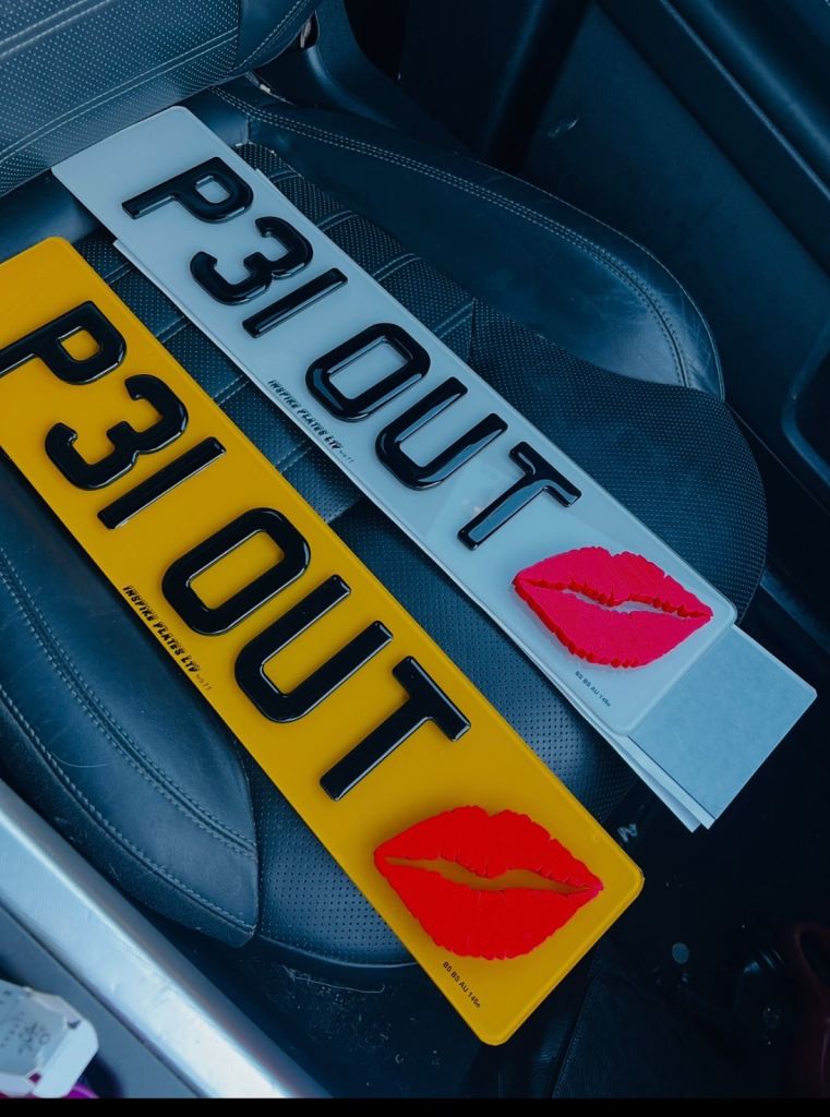 Private reg plate pout lips