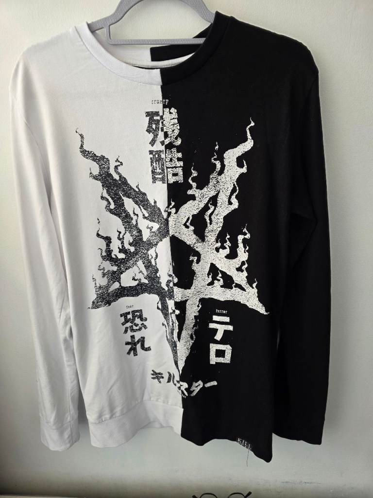 Killstar "Night Terror" Split Long-Sleeve Shirt, size small
