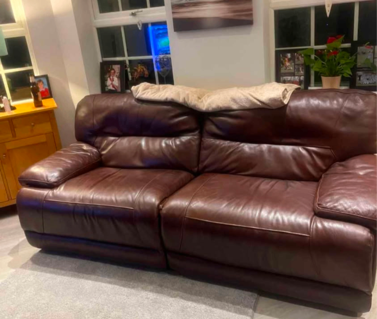 3 + 2 leather recliners - delivered to your door Saturday £50