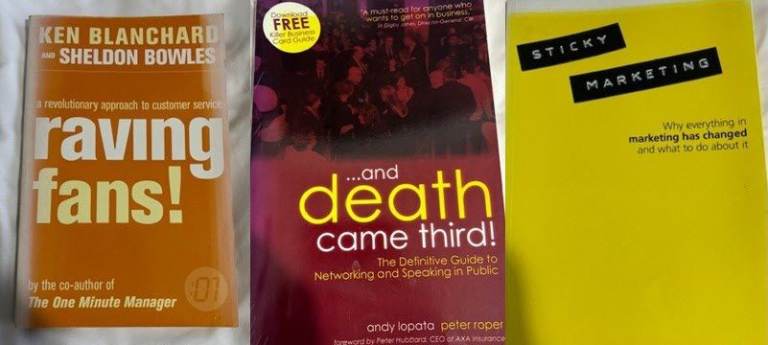 Three business related books. 