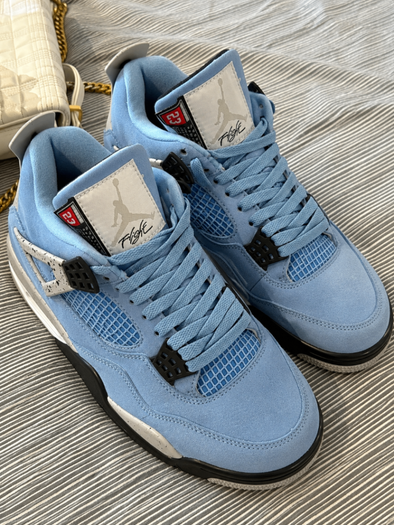 Jordan 4 UNC Trainers – Light Blue, As Good As New