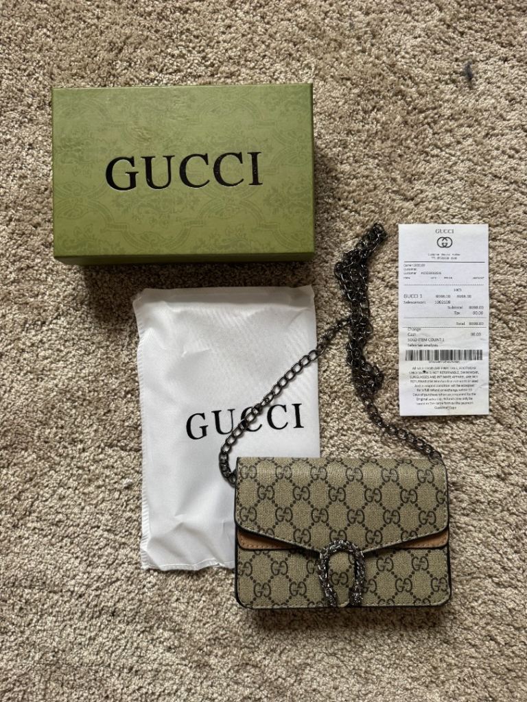 Gucci Dionysus Super Mini Bag - Beige/Brown, As Good As New