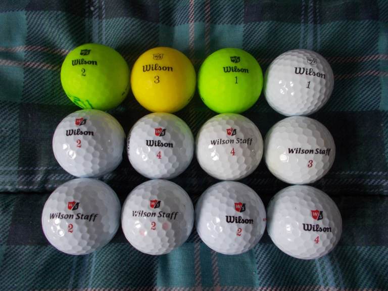 12 WILSON STAFF Mixed Golf Balls, in Grade A/B condition