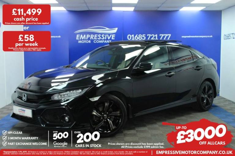 2018 18 HONDA CIVIC 1.6 I-DTEC EX HATCHBACK 5DR DIESEL MANUAL EURO 6 (S/S) (120 