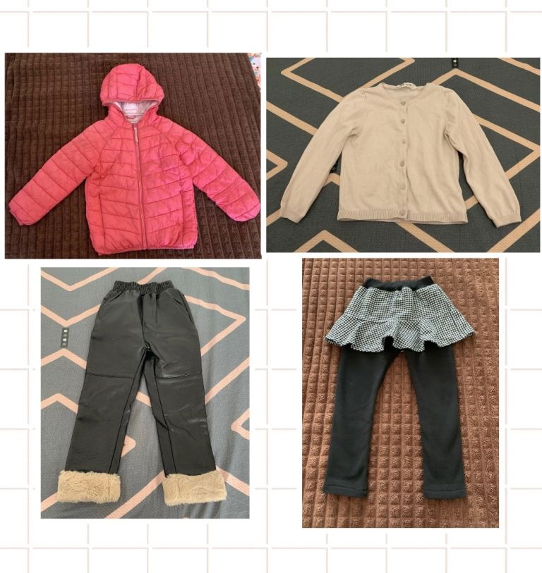 clothing bundle, hoodie cardigan trousers legging, size: 4-5years