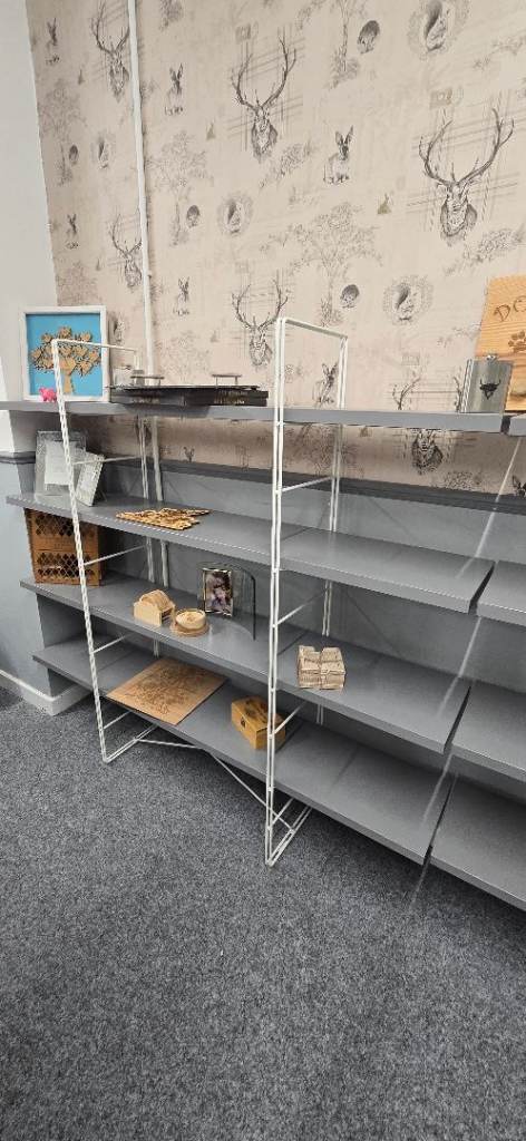 Grey and White Free Standing Shelves 2 available - price is for 1 only