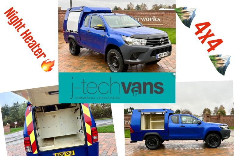 2018 Toyota Hilux Active Extra Cab Pick Up 2.4 D-4D 4x4 ***Workshop / Utility Truck*** PICK UP Di...