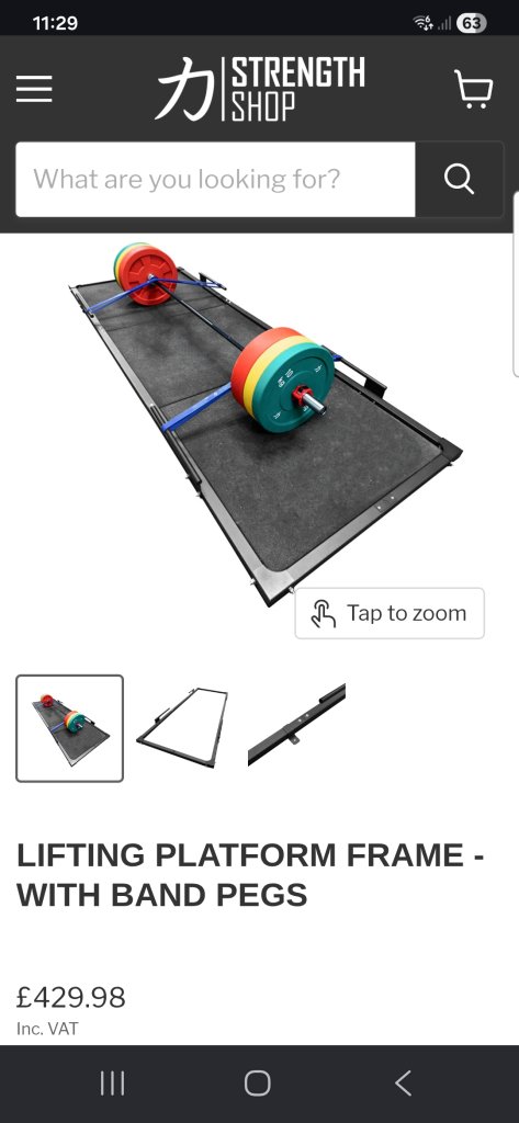 Deadlift platform and 3no mats