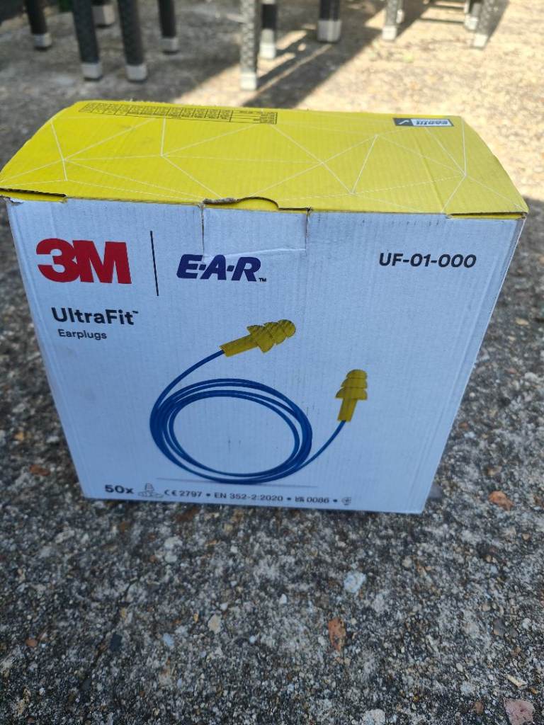 New 3M UltraFit E-A-R Corded Earplugs – Box of 50