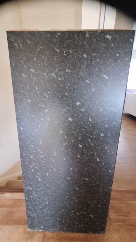 Black wooden marble effect  kitchen counter top