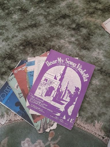30 sheets of vintage piano music